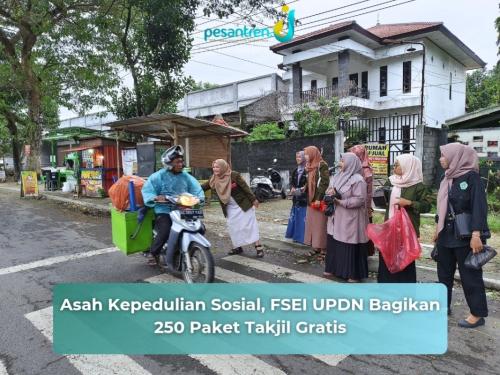 Asah Kepedulian Sosial, FSEI UPDN Bagikan 250 Paket Takjil Gratis