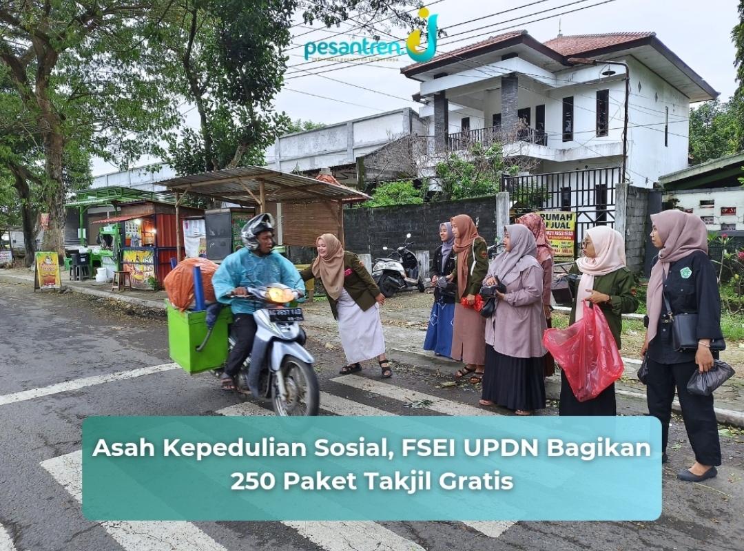 Asah Kepedulian Sosial, FSEI UPDN Bagikan 250 Paket Takjil Gratis