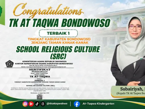 TK At-Taqwa Bondowoso Raih Juara 1 SRC 2026, Siap Wakili Bondowoso ke Tingkat Jawa Timur