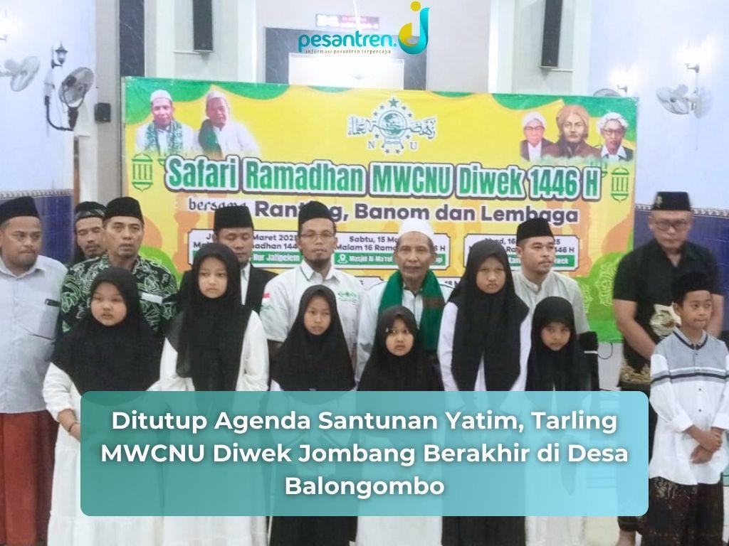 Ditutup Agenda Santunan Yatim, Tarling MWCNU Diwek Jombang Berakhir di Desa Balongombo