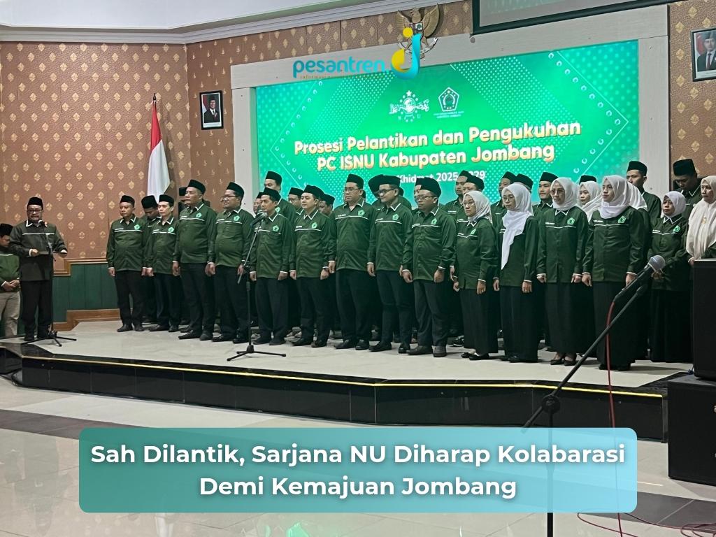 Sah Dilantik, Sarjana NU Diharap Kolabarasi Demi Kemajuan Jombang