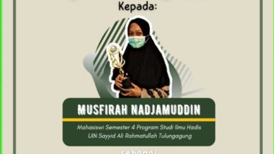 Keren Mahasiswi UIN SATU Tulungagung Juara 1 Musabaqah Hifdzil Hadis Katagori 100 Hadits