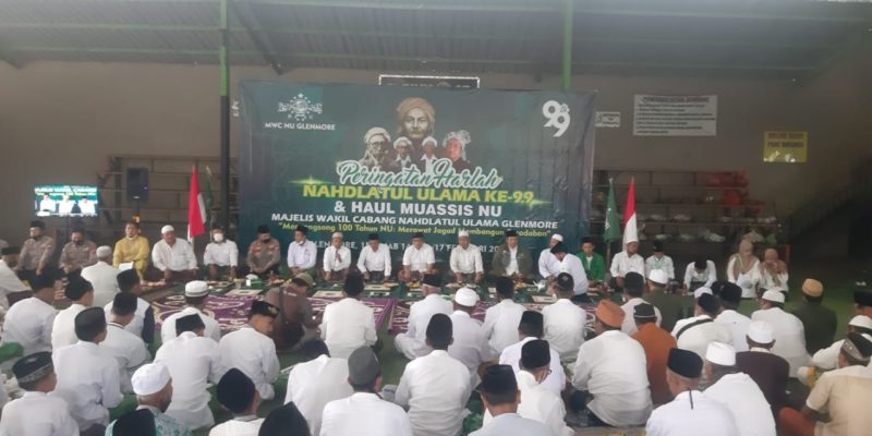 MWC NU Glenmore Helat Harlah NU ke-99 dan Haul Muassis NU dalam Wujud Merawat Jagad dan Membangun Peradaban