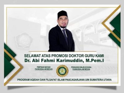 Teliti Ibadah Suluk, Alumni MUDI Abi Fahmi Kelahiran Pidie Raih Doktor di UINSU