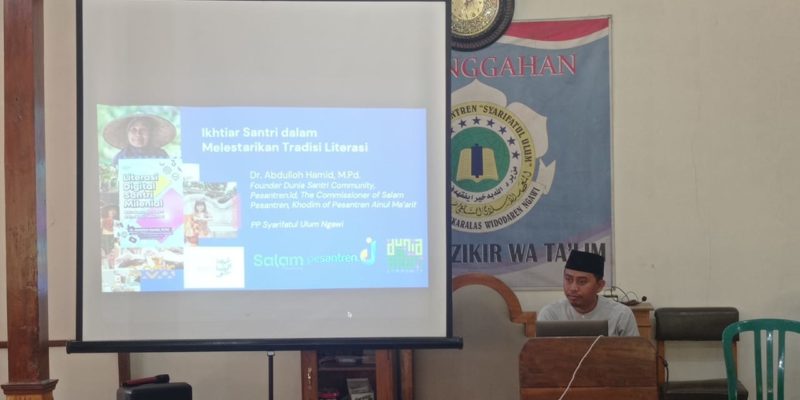 ”Ikhtiar Melestarikan Tradisi Literasi Digital Santri, Santri Lebih Bijak dan Selektif” Program Mengundang Tokoh MISAKA 6 Tahun Katerban Ngawi